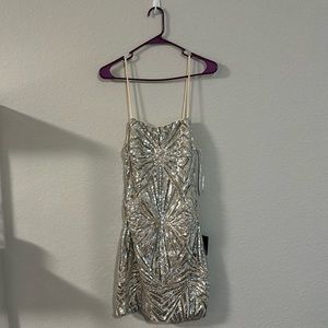 Lulu’s Silver Sparkle Dress